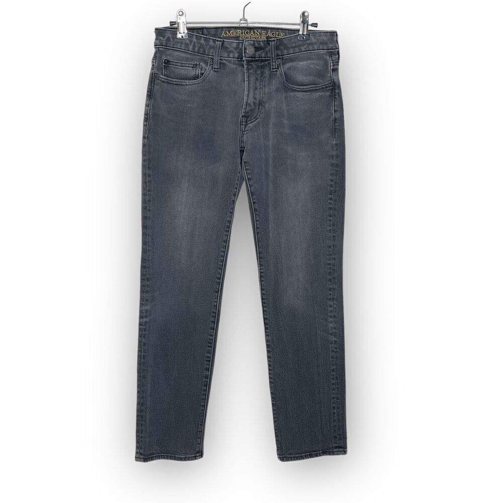 American Eagle Slim Straight Extreme Flex 4 Stretch Black Jeans Men's Size 28×30
